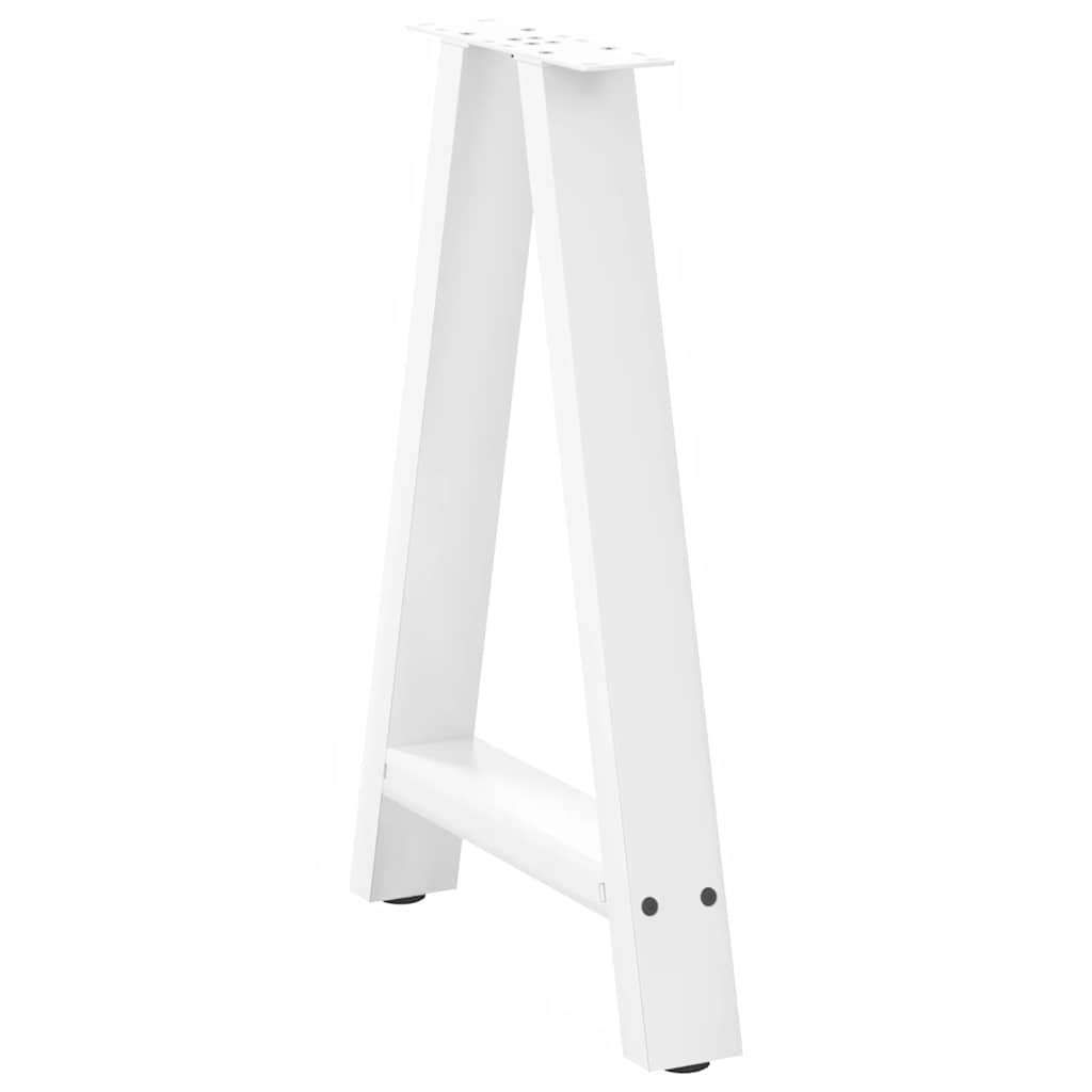 Noge za blagovaonski stol A-oblika 2 kom Bijele 50 x (72-73) cm Čelik