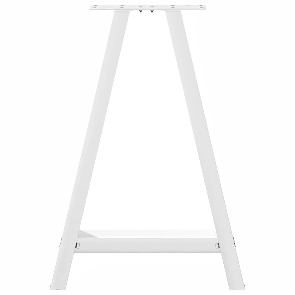 Noge za blagovaonski stol A-oblika 2 kom Bijele 50 x (72-73) cm Čelik