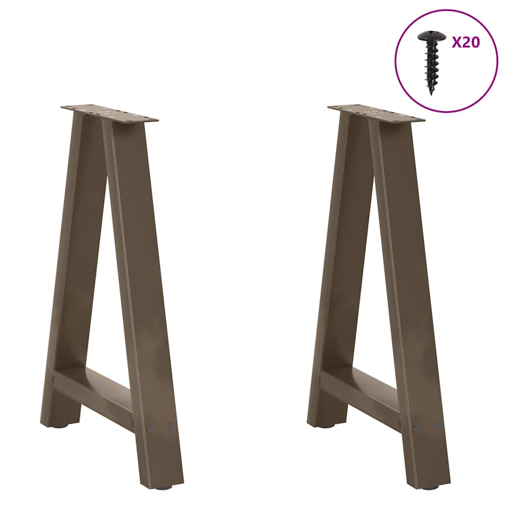 Noge za blagovaonski stol A-oblika 2 kom 50 x (72-73) cm Čelik