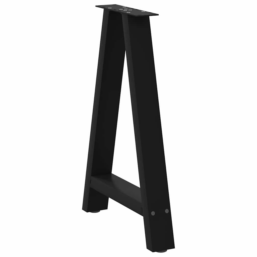 Noge za blagovaonski stol A-oblika 2 kom Crne 60 x (72-73) cm Čelik