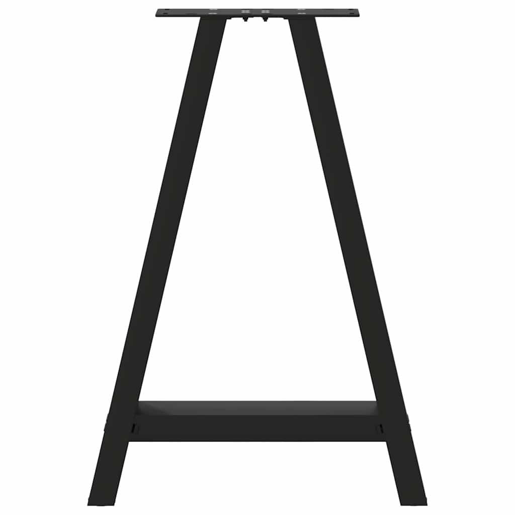 Noge za blagovaonski stol A-oblika 2 kom Crne 60 x (72-73) cm Čelik