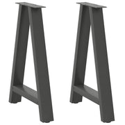 Noge za blagovaonski stol A-oblika 2 kom antracit 60 x (72-73) cm čelik