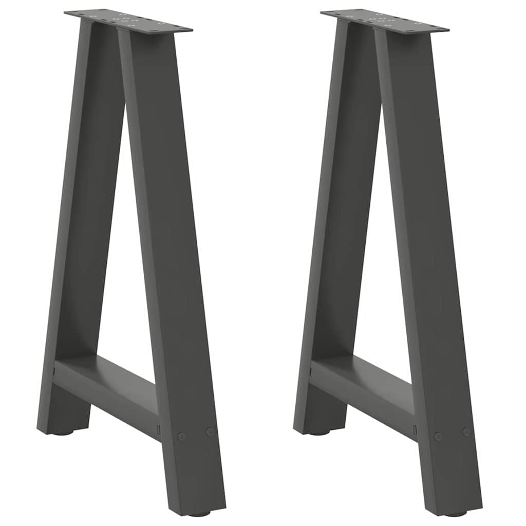 Noge za blagovaonski stol A-oblika 2 kom antracit 60 x (72-73) cm čelik