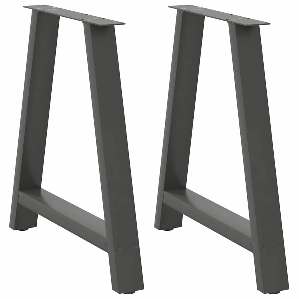 Noge za blagovaonski stol A-oblika 2 kom antracit 70 x (72-73) cm čelik