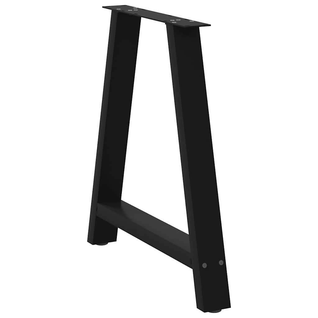 Noge za blagovaonski stol A-oblika 2 kom Crne 80 x (72-73) cm Čelik