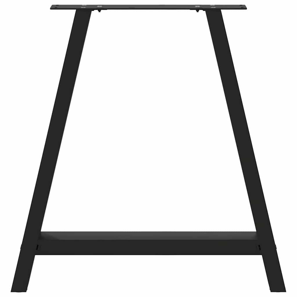 Noge za blagovaonski stol A-oblika 2 kom Crne 80 x (72-73) cm Čelik