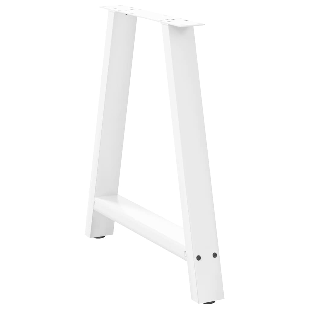 Noge za blagovaonski stol A-oblika 2 kom Bijele 80 x (72-73) cm Čelik