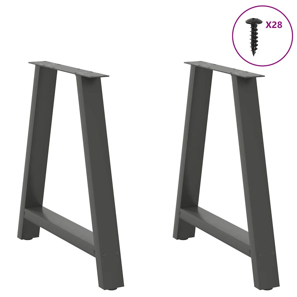 Noge za blagovaonski stol A-oblika 2 kom antracit 80 x (72-73) cm čelik