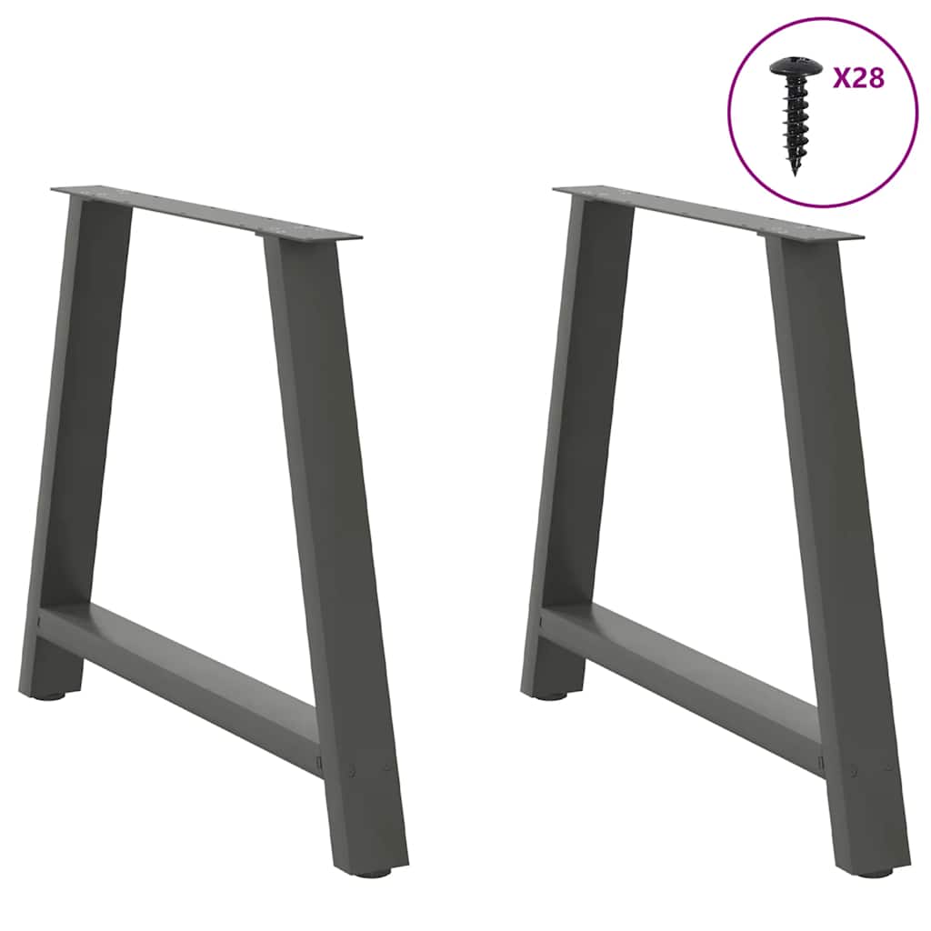 Noge za blagovaonski stol A-oblika 2 kom antracit 90 x (72-73) cm čelik