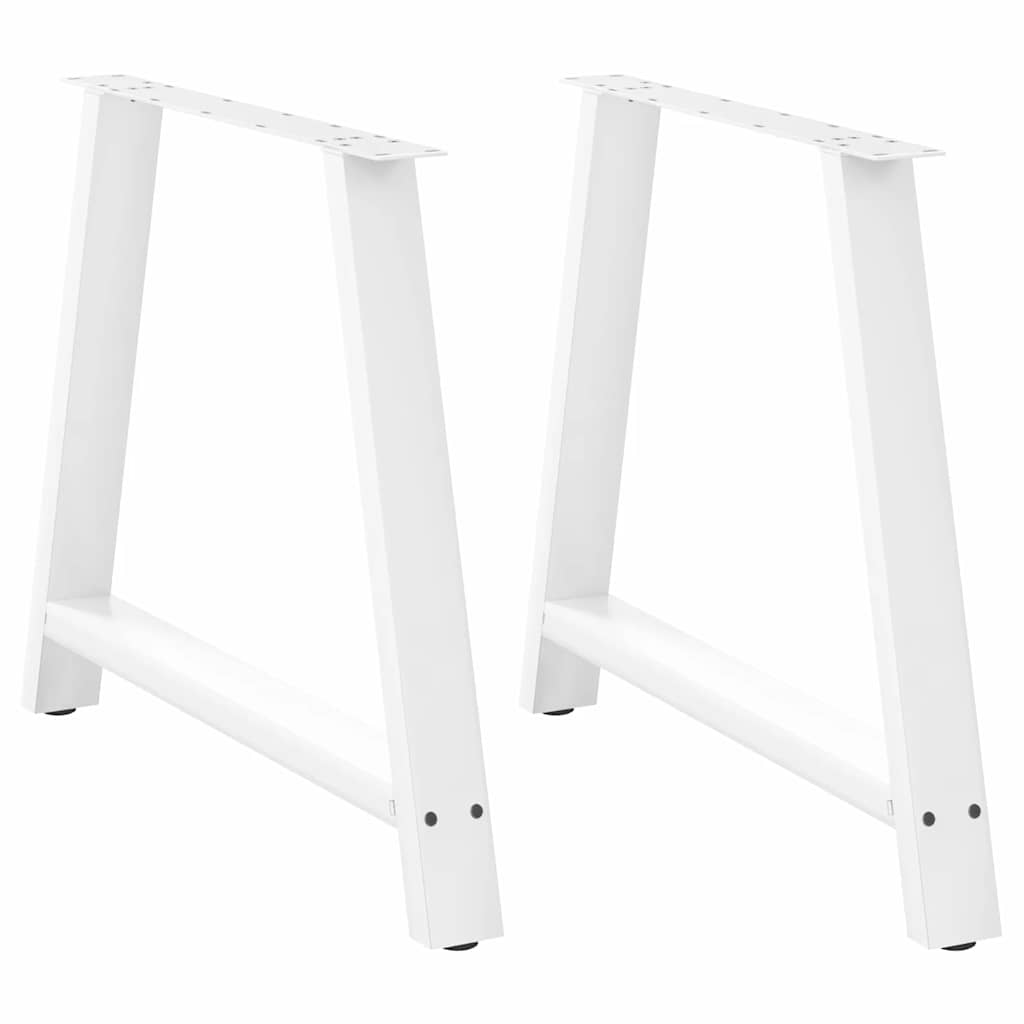 Noge za blagovaonski stol A-oblika 2 kom Bijele 100 x (72-73) cm Čelik
