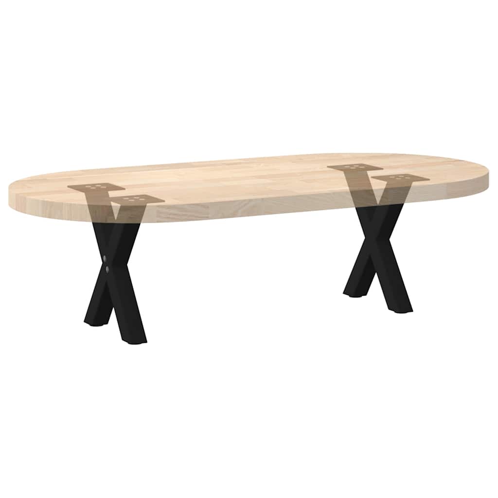 Noge za klub stolić u obliku slova X, 2 kom, crne, 30 x (30-31) cm, čelik