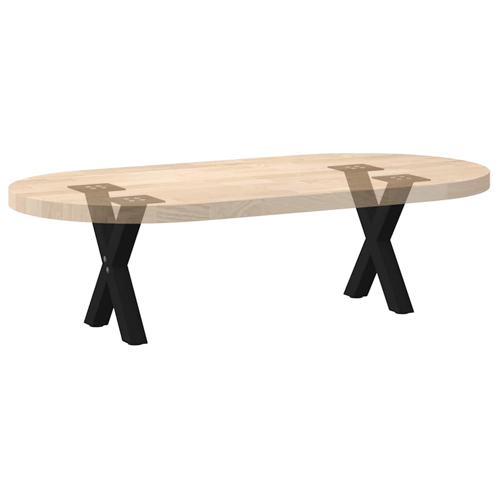 Noge za klub stolić u obliku slova X, 2 kom, crne, 37 x (30-31) cm, čelik