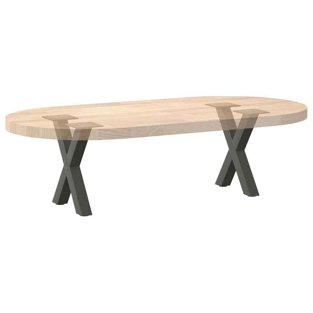 Noge za klub stolić u obliku slova X, 2 kom, antracit, 37 x (30-31) cm, čelik
