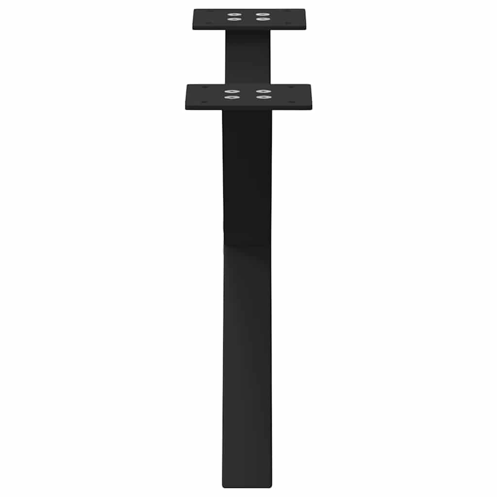 Noge za klub stolić u obliku slova X, 2 kom, crne, 50 x (30-31) cm, čelik