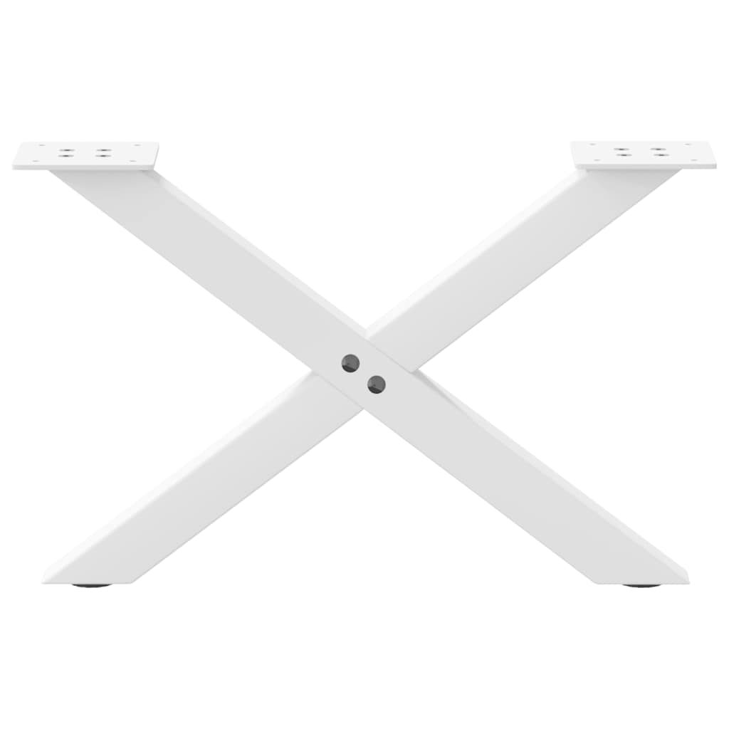 Noge za klub stolić u obliku slova X, 2 kom, bijele, 50 x (30-31) cm, čelik