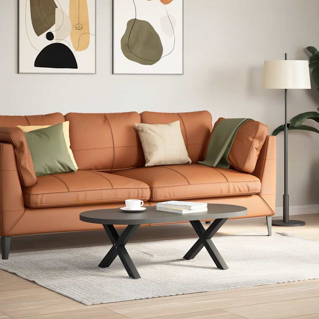 Noge za klub stolić u obliku slova X, 2 kom, crne, 60 x (30-31) cm, čelik