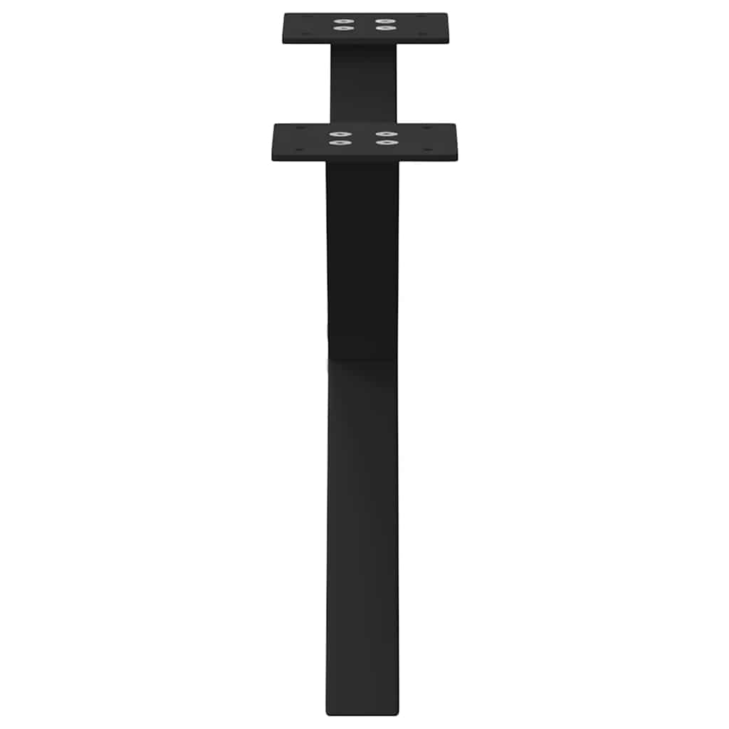 Noge za klub stolić u obliku slova X, 2 kom, crne, 60 x (30-31) cm, čelik