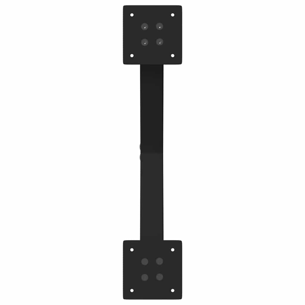 Noge za klub stolić u obliku slova X, 2 kom, crne, 60 x (30-31) cm, čelik