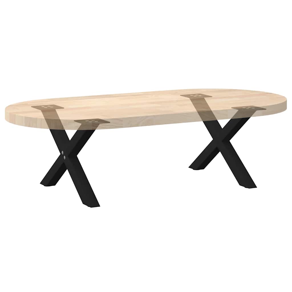 Noge za klub stolić u obliku slova X, 2 kom, crne, 60 x (30-31) cm, čelik