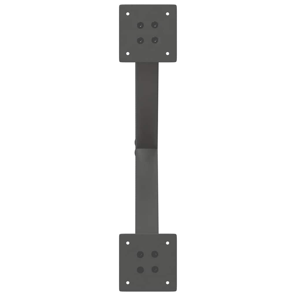 Noge za klub stolić u obliku slova X, 2 kom, antracit, 60 x (30-31) cm, čelik