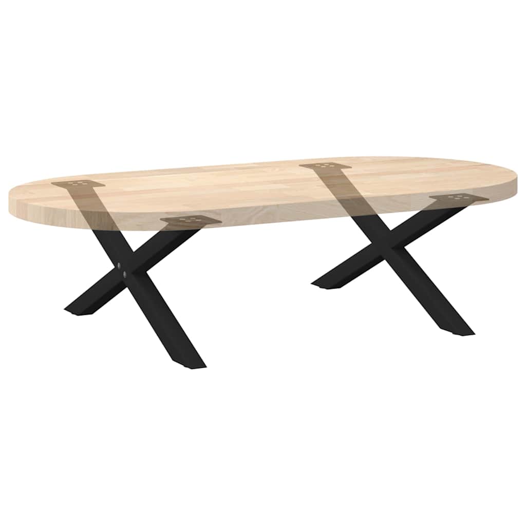 Noge za klub stolić u obliku slova X, 2 kom, crne, 70 x (30-31) cm, čelik