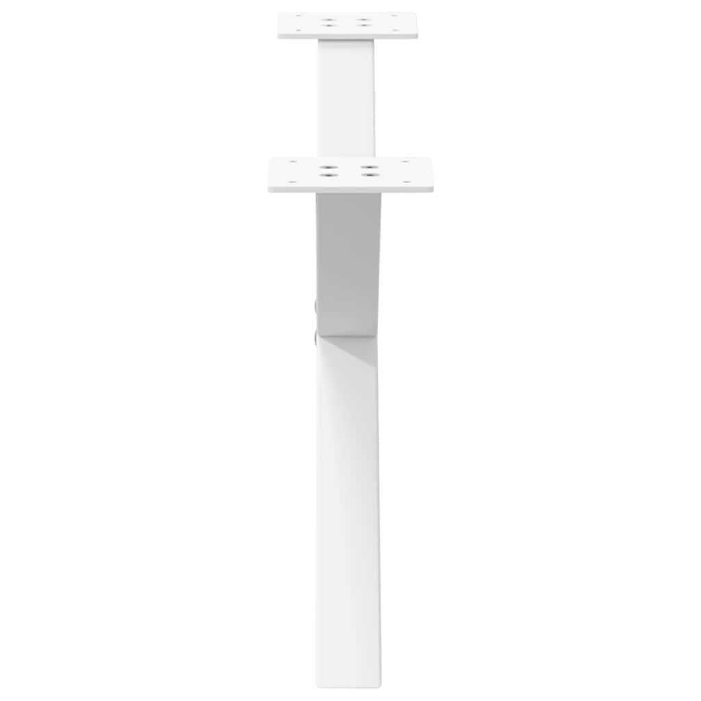 Noge za klub stolić X-oblik 2 kom Bijele 70 x (30-31) cm Čelik