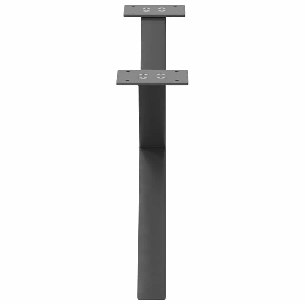 Noge za klub stolić u obliku slova X, 2 kom, antracit, 70 x (30-31) cm, čelik