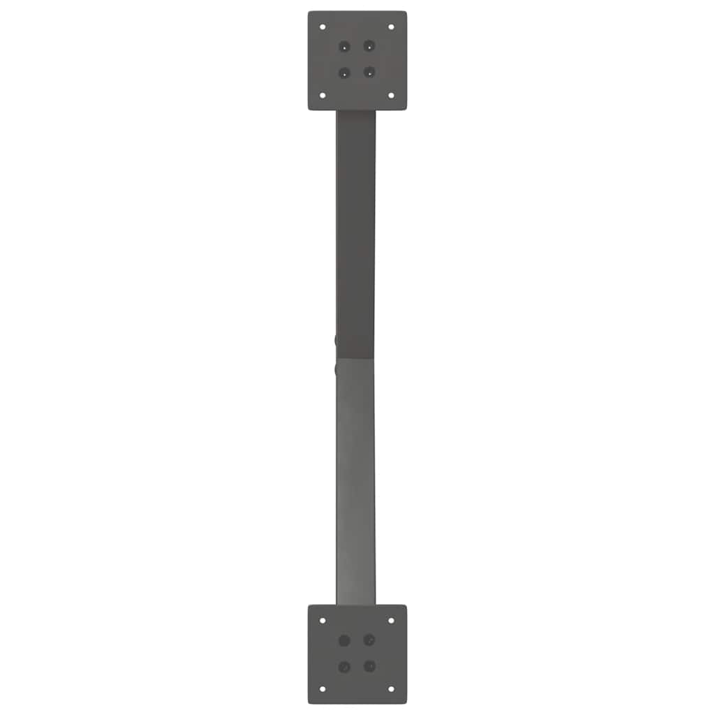 Noge za klub stolić u obliku slova X, 2 kom, antracit, 70 x (30-31) cm, čelik