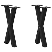 Noge za klub stolić u obliku slova X, 2 kom, crne, 28 x (42-43) cm, čelik
