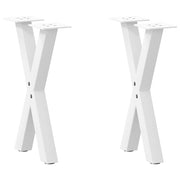 Noge za klub stolić u obliku slova X, 2 kom, bijele, 28 x (42-43) cm, čelik