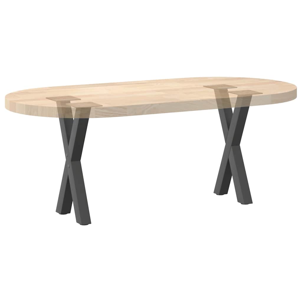 Noge za klub stolić u obliku slova X, 2 kom, antracit, 28 x (42-43) cm, čelik