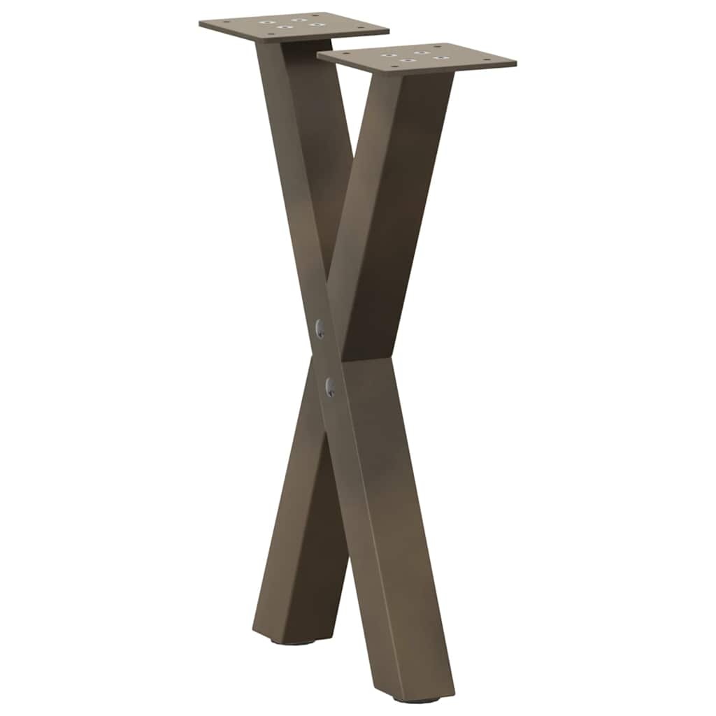 Noge za klub stolić X-oblik 2 kom Prirodni čelik 28 x (42-43) cm Čelik