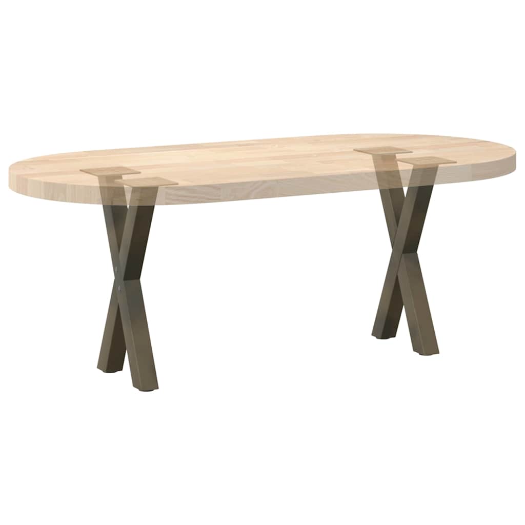 Noge za klub stolić X-oblik 2 kom Prirodni čelik 28 x (42-43) cm Čelik