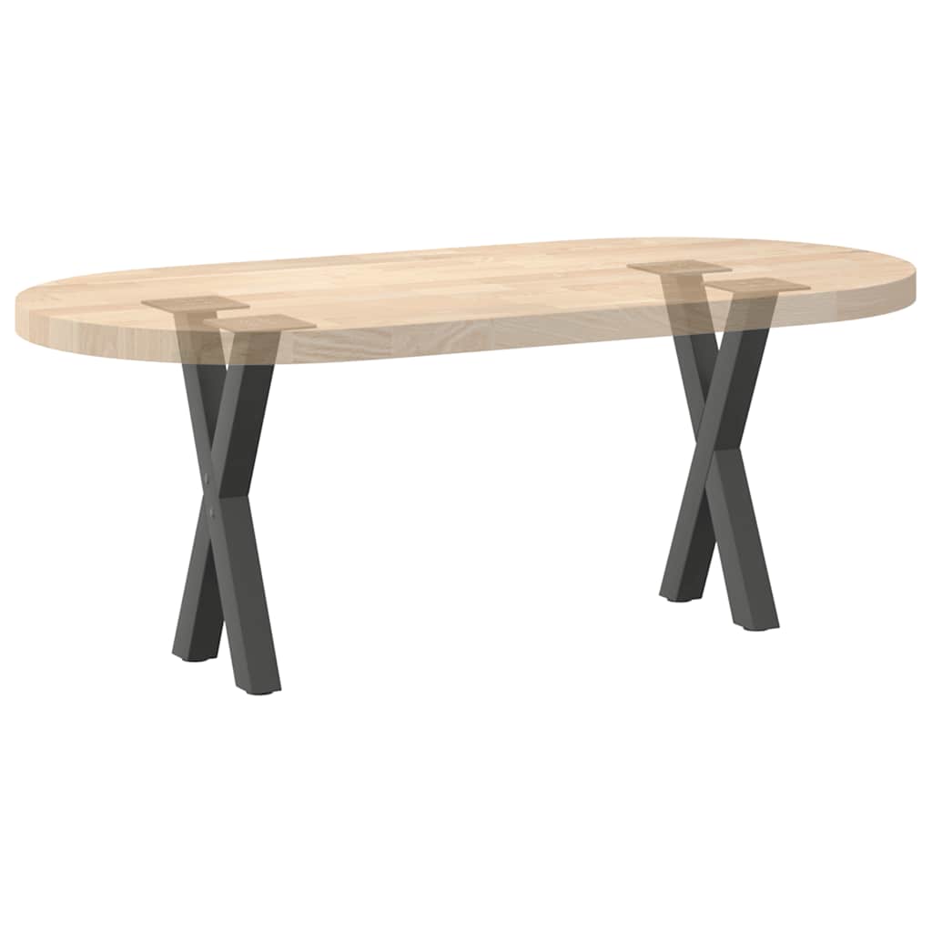 Noge za klub stolić u obliku slova X, 2 kom, antracit, 38 x (42-43) cm, čelik