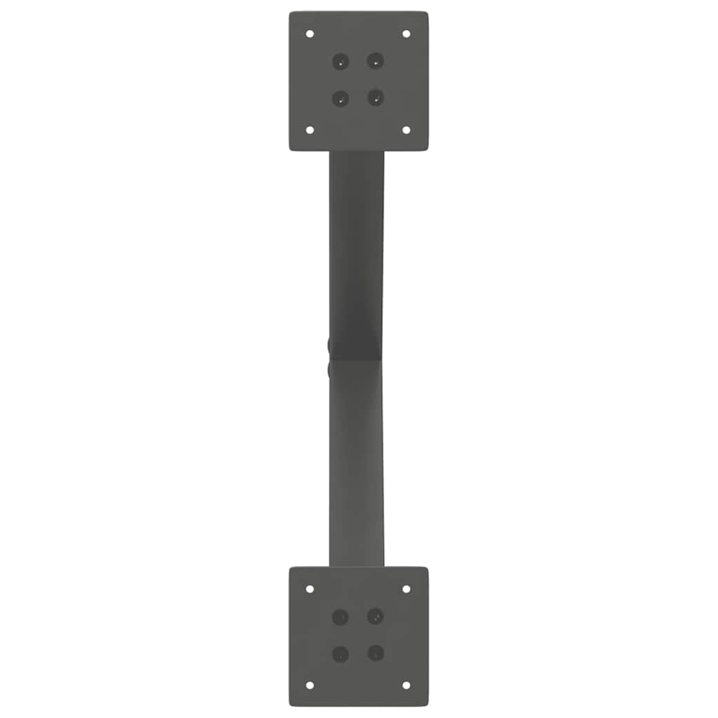 Noge za klub stolić u obliku slova X, 2 kom, antracit, 50 x (42-43) cm, čelik