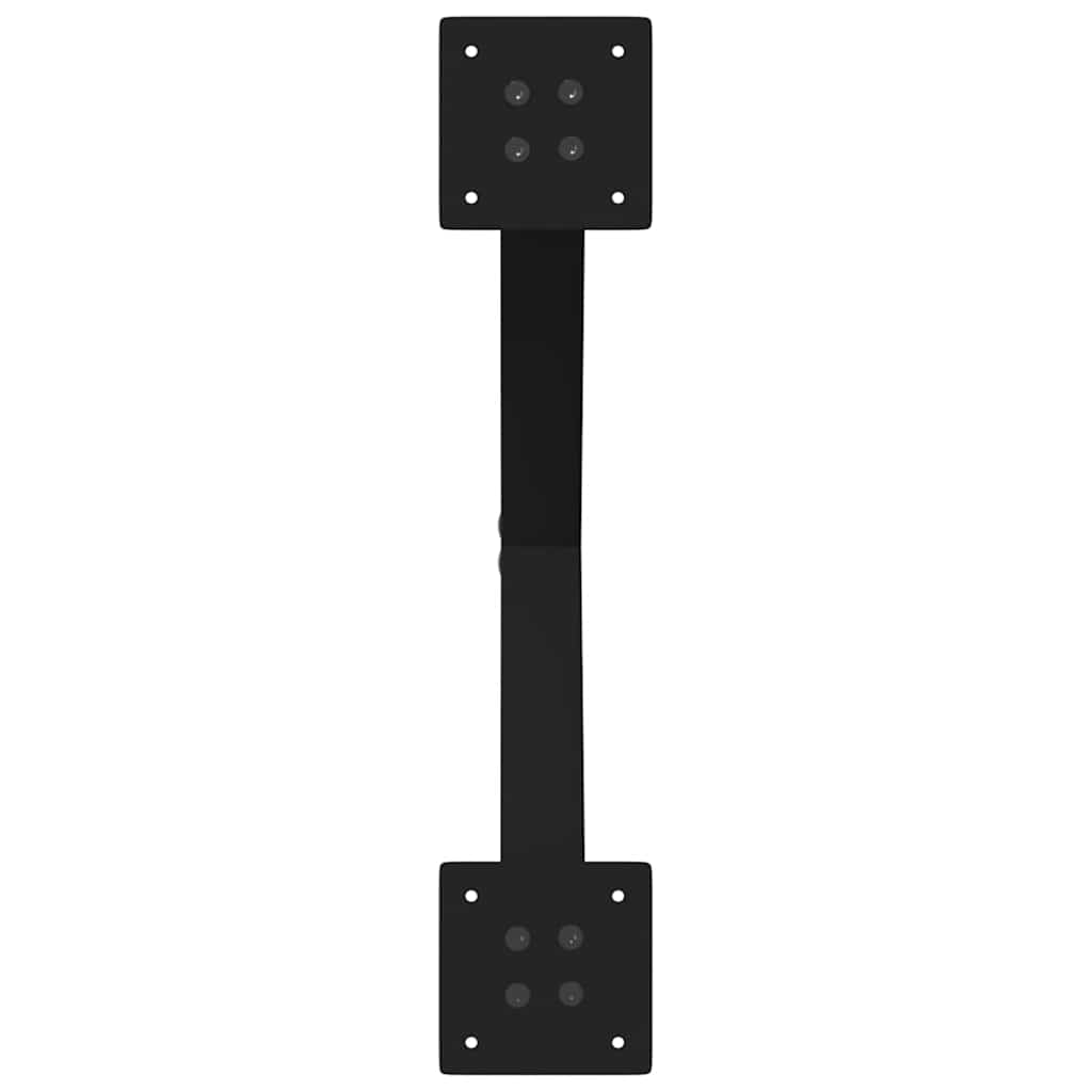 Noge za klub stolić u obliku slova X, 2 kom, crne, 60 x (42-43) cm, čelik