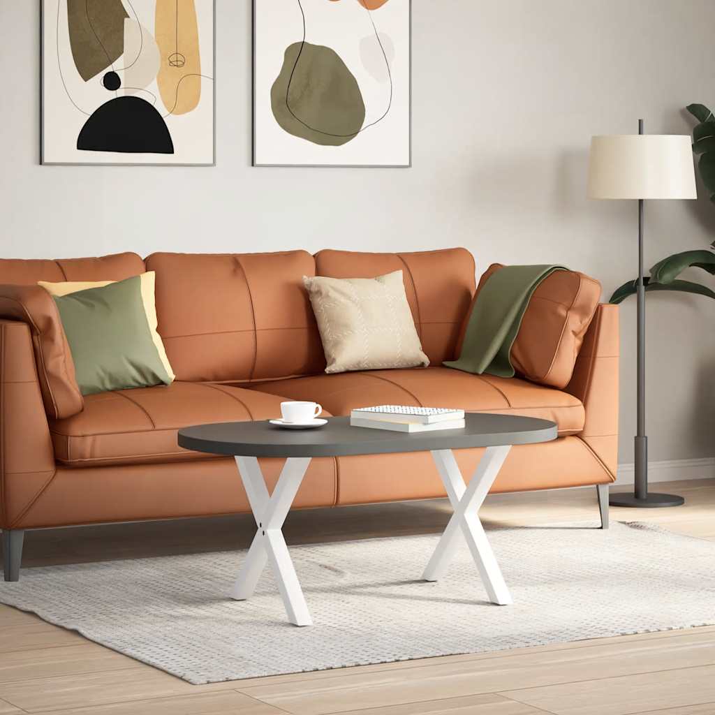 Noge za klub stolić u obliku slova X, 2 kom, bijele, 60 x (42-43) cm, čelik