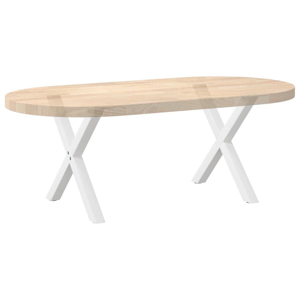 Noge za klub stolić u obliku slova X, 2 kom, bijele, 60 x (42-43) cm, čelik