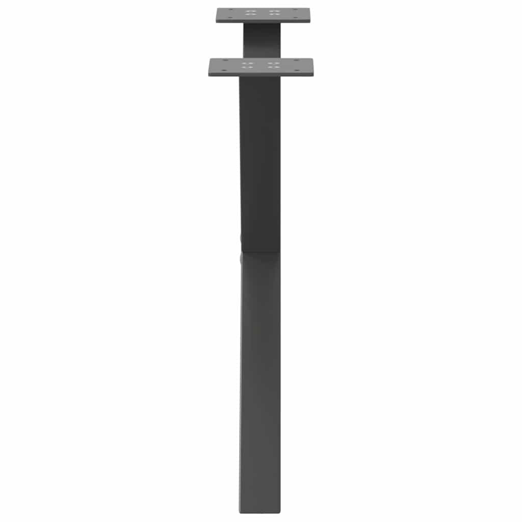 Noge za klub stolić u obliku slova X, 2 kom, antracit, 60 x (42-43) cm, čelik