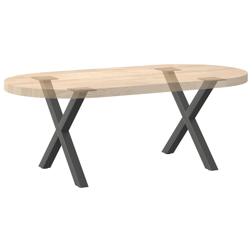 Noge za klub stolić u obliku slova X, 2 kom, antracit, 60 x (42-43) cm, čelik