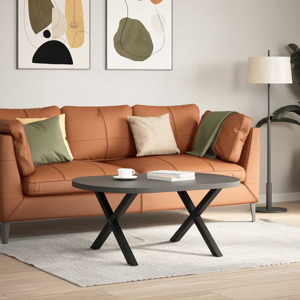 Noge za klub stolić u obliku slova X, 2 kom, crne, 70 x (42-43) cm, čelik