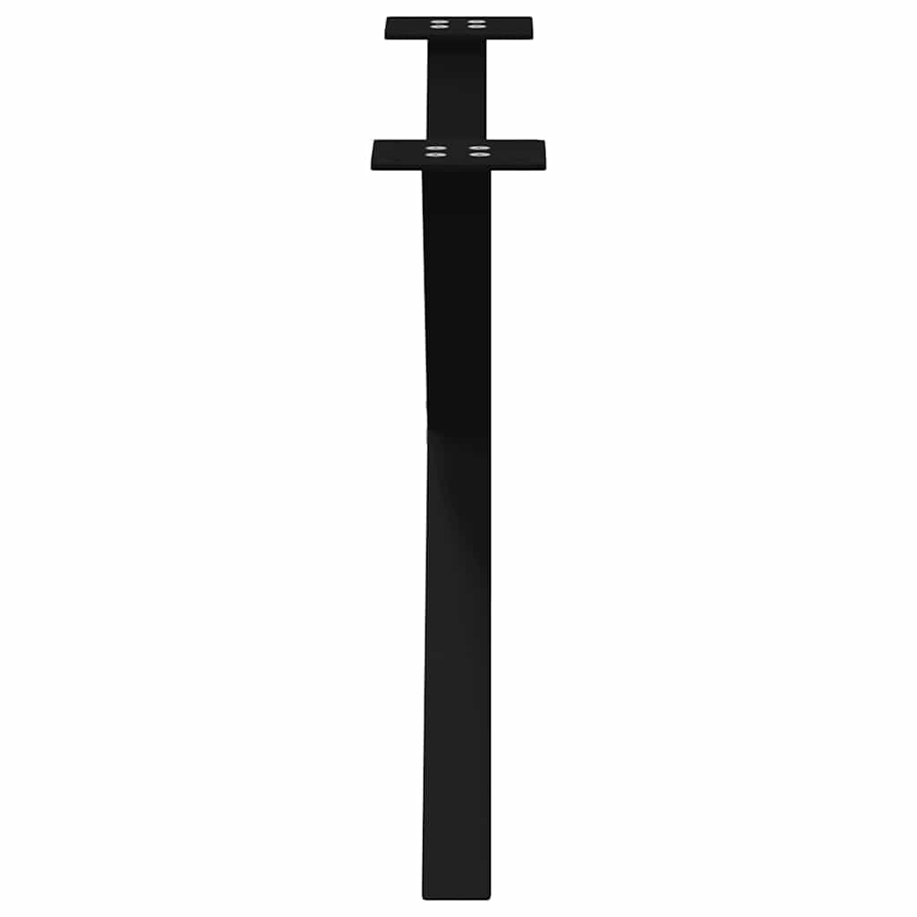 Noge za klub stolić u obliku slova X, 2 kom, crne, 70 x (42-43) cm, čelik