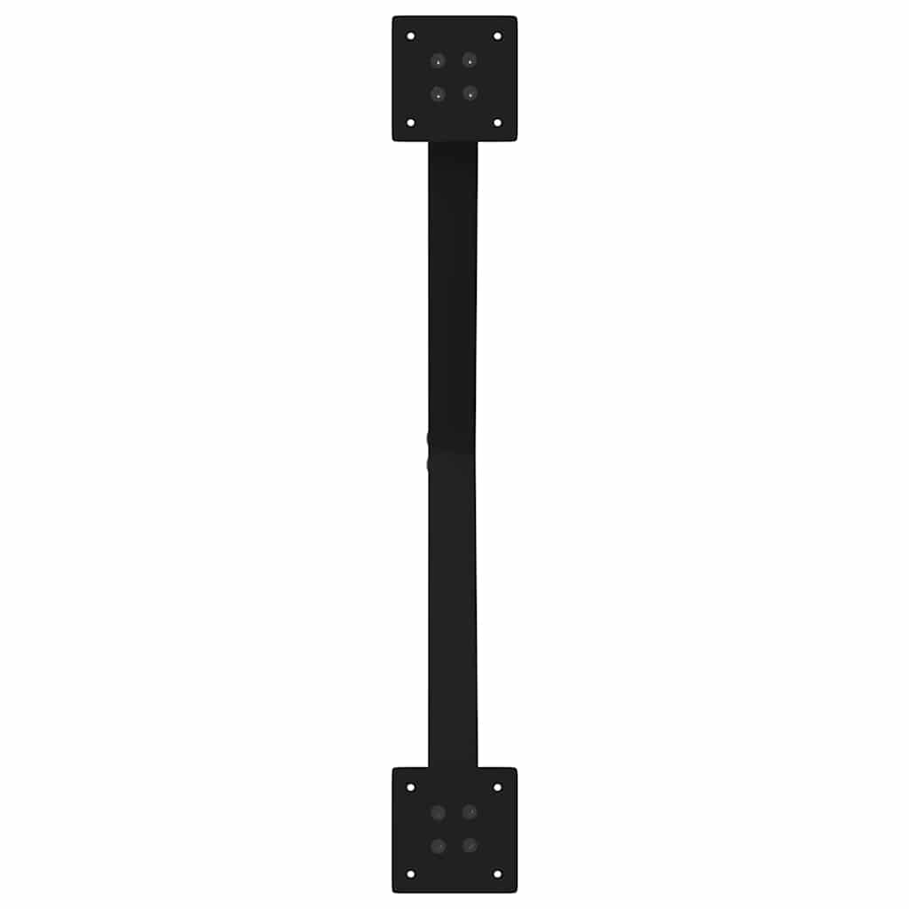 Noge za klub stolić u obliku slova X, 2 kom, crne, 70 x (42-43) cm, čelik