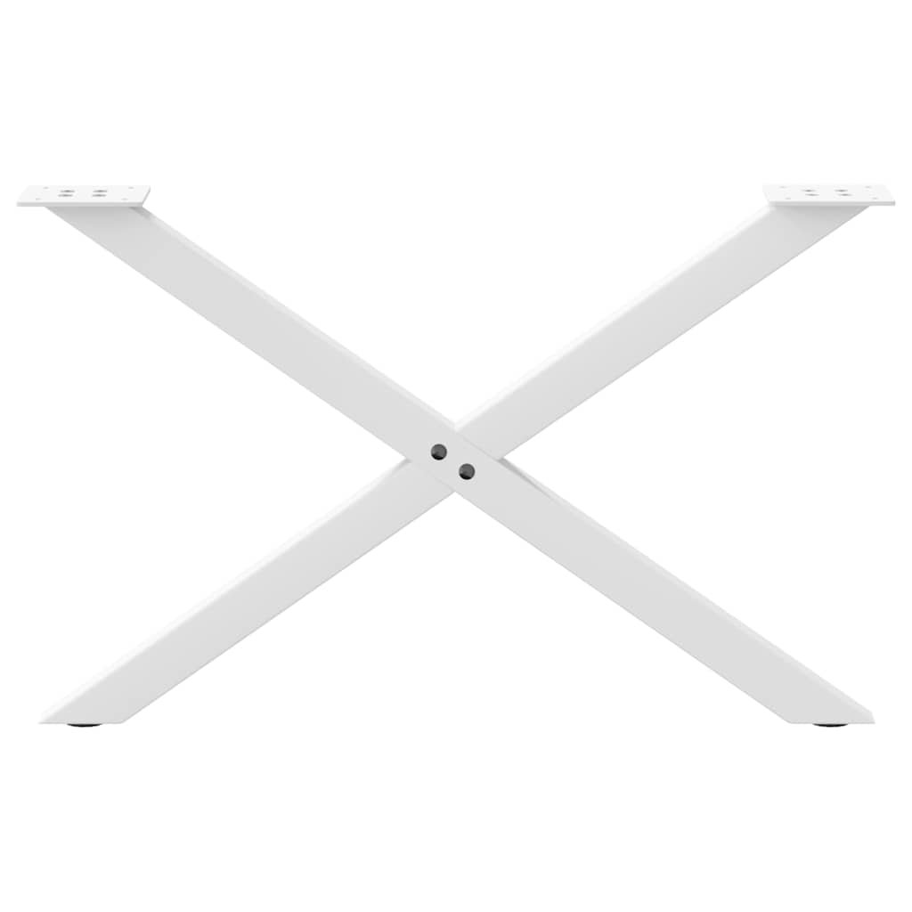 Noge za klub stolić u obliku slova X, 2 kom, bijele, 70 x (42-43) cm, čelik