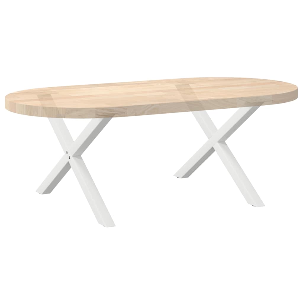 Noge za klub stolić u obliku slova X, 2 kom, bijele, 70 x (42-43) cm, čelik