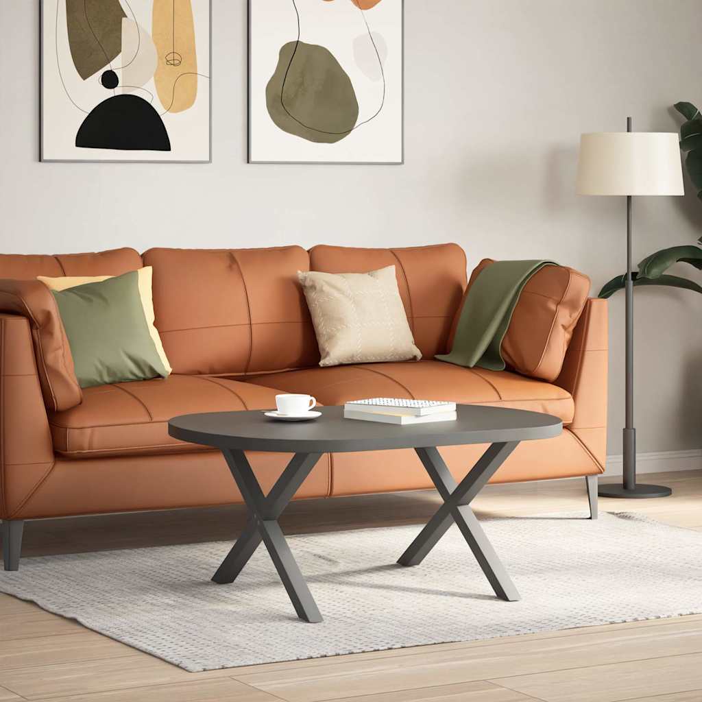 Noge za klub stolić u obliku slova X, 2 kom, antracit, 70 x (42-43) cm, čelik