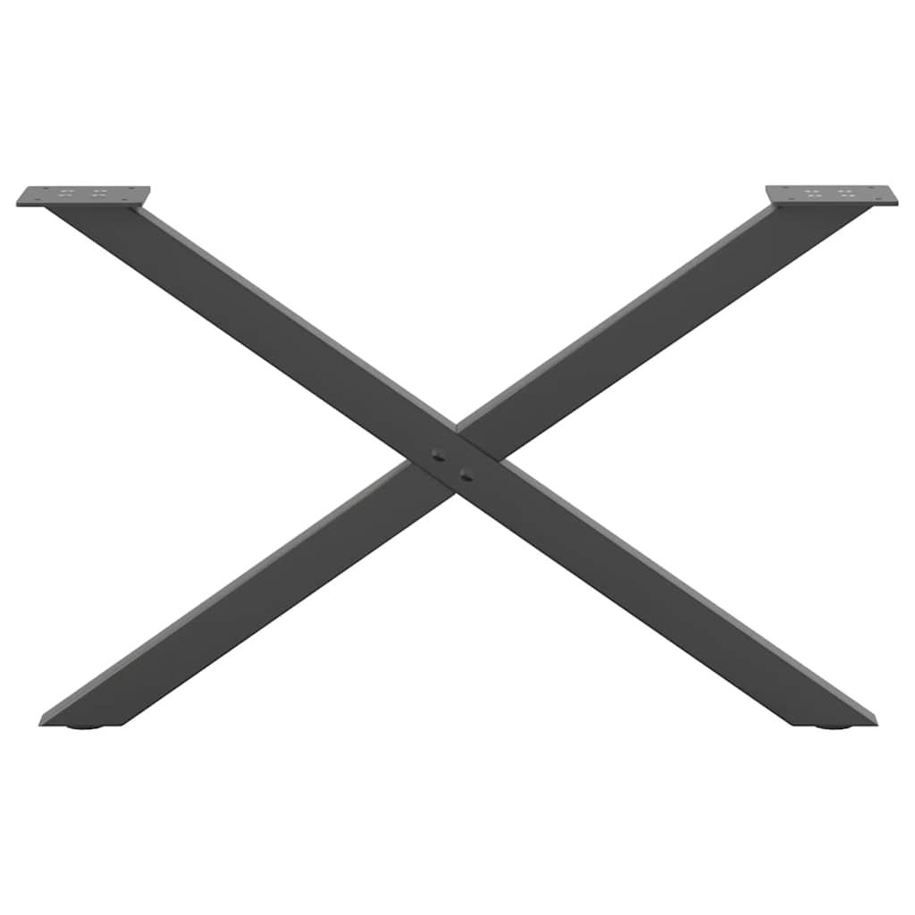 Noge za klub stolić u obliku slova X, 2 kom, antracit, 70 x (42-43) cm, čelik
