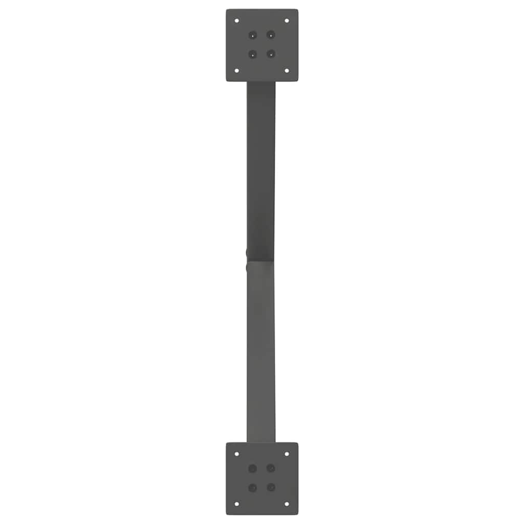 Noge za klub stolić u obliku slova X, 2 kom, antracit, 70 x (42-43) cm, čelik