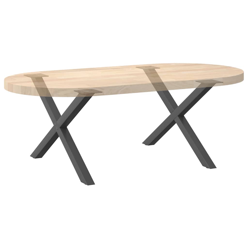 Noge za klub stolić u obliku slova X, 2 kom, antracit, 70 x (42-43) cm, čelik