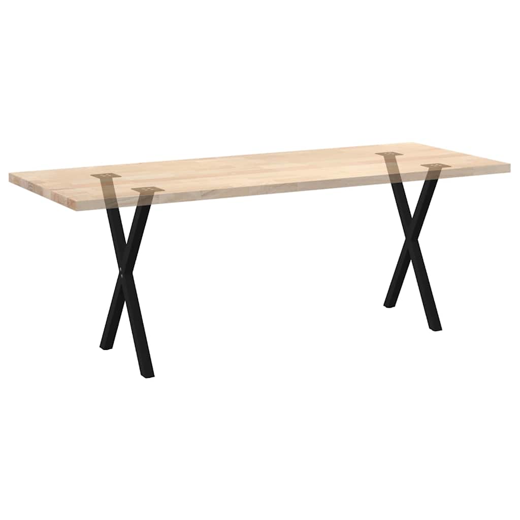 Noge za blagovaonski stol u obliku slova X, 2 kom, crne, 50 x (72-73) cm, čelik